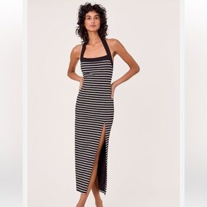 NICHOLAS Elegant Black and White Jane Dress